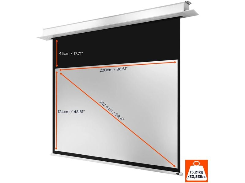 Celexon Deckeinbauleinwand Motor Professional Plus 220x124cm 16:9