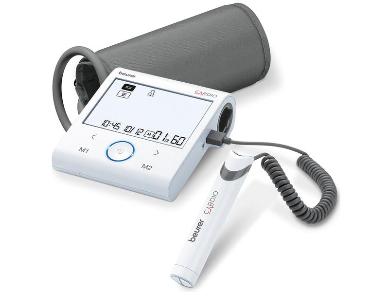 Beurer Blutdruckmessgerät BM 96 Cardio, Touchscreen: Nein, Messpunkt: Oberarm, Betriebsart: Batteriebetrieb, Umfang min.: 22 cm, Umfang max.: 42 cm, App kompatibel: Ja