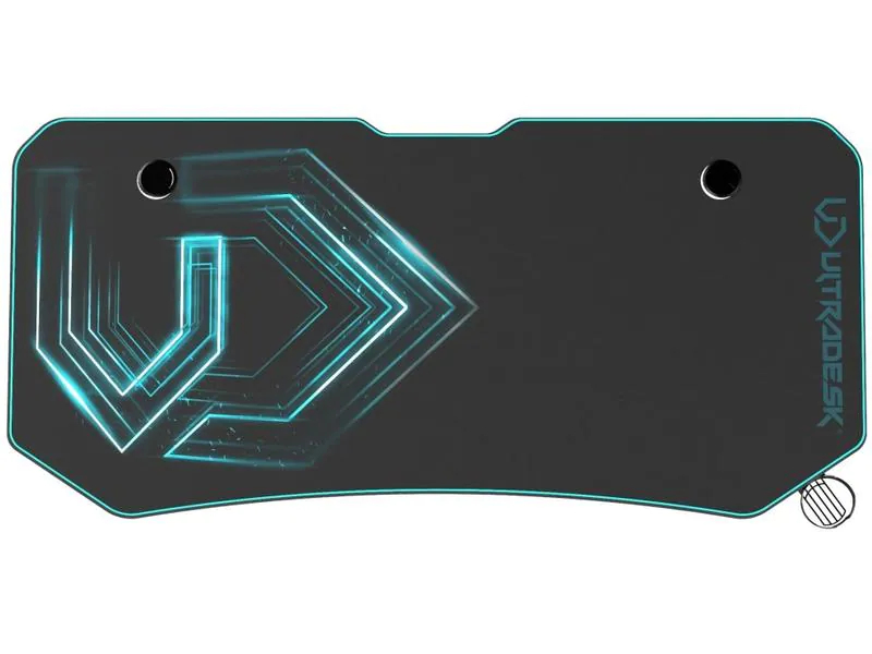 Ultradesk Gaming Tisch Frag XXL Blau, Beleuchtung: Nein, Höhenverstellbar: Nein, Detailfarbe: Schwarz, Blau, Material: Stahl