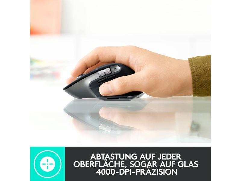 Logitech Maus MX Master 3 for Mac, Maus-Typ: Standard, Maus Features: Seitliches Scrollrad, Scrollrad, Daumentaste, Bedienungsseite: Rechtshänder, Farbe: Graphit, Verbindungsart: Kabellos, Schnittstelle: Bluetooth