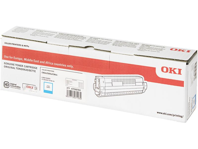 OKI Toner cyan 47095703 C824/834/844 5'000 Seiten