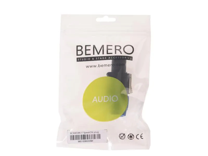 Bemero Stecker BC5001BK-F 4-Pol SpeakON Stecker, Audio Steckertyp: Speakon, Anwendungsbereich: Installation, Live/Bühne, Studio