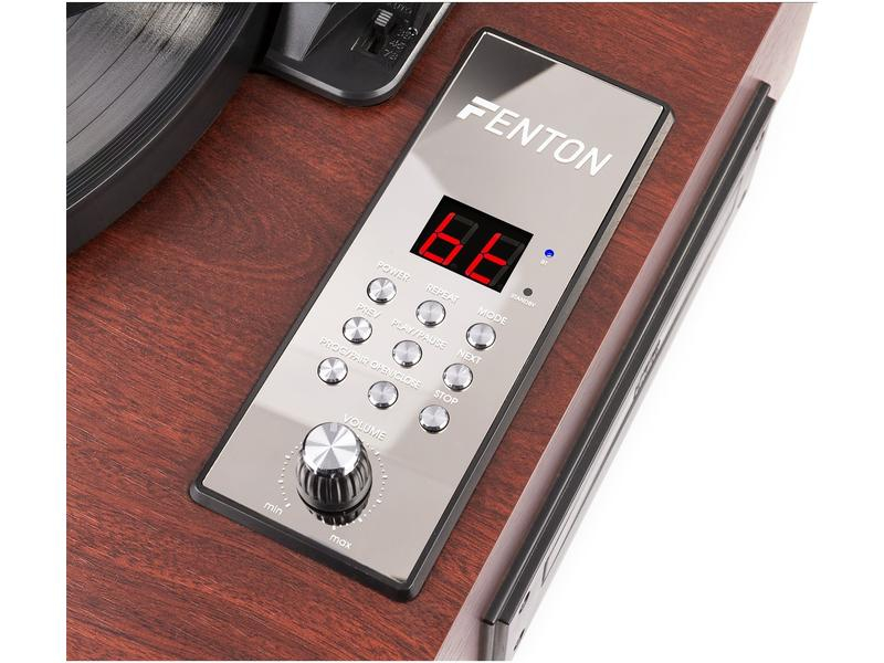 Fenton Plattenspieler mit Bluetooth RP180 Dunkelbraun, Detailfarbe: Dunkelbraun, Plattenspieler Antriebsart: Riemenantrieb, Platte Geschwindigkeit: 45 U/min, 33? U/min, 78 U/min, Tonabnehmer: Dabei, Tonarm: S-Form, Anwender: HiFi