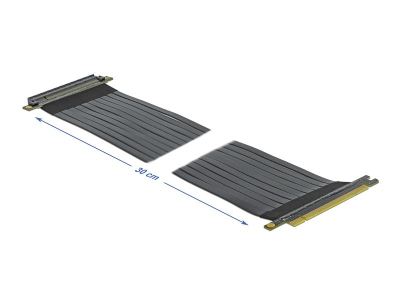 Delock PCI-E Riser Karte x16 zu x16 flexibel, 30 cm