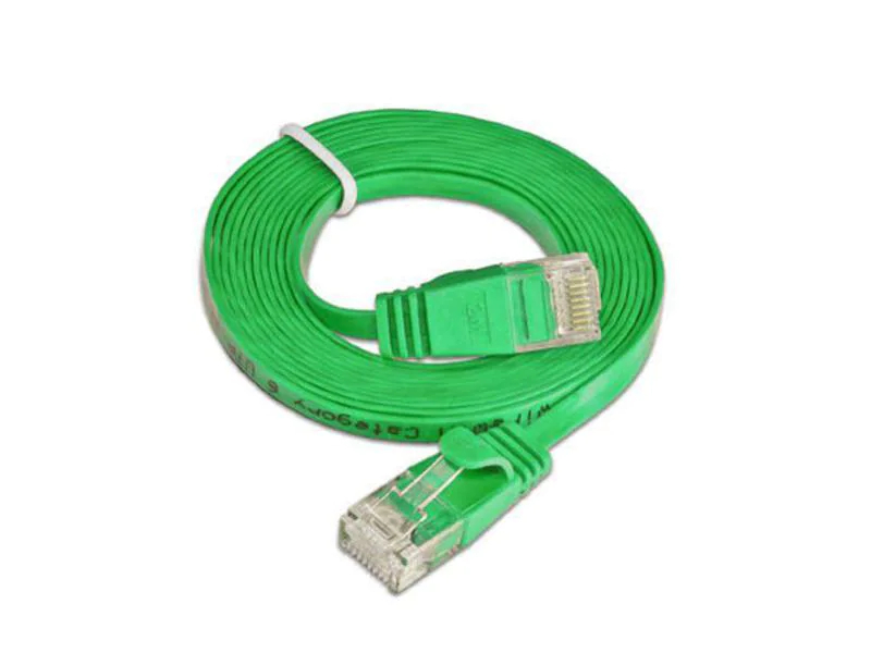 Wirewin Slimpatchkabel Cat 6, UTP, 2 m, Grün, Farbe: Grün, Form: Flach, Zusatzfunktionen: Mit Klinkenschutz, Längenaufdruck auf Stecker, Länge: 2 m, Anschlüsse LAN: RJ45 - RJ45, Produkttyp: Slimpatchkabel