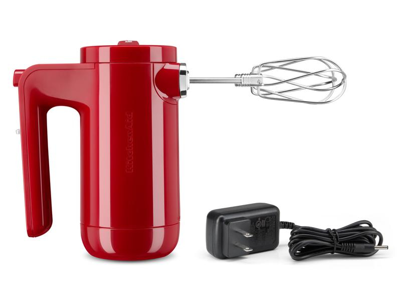 KitchenAid Handmixer 1058.02 Rot, Motorleistung: 16 W, Funktionen: Mixen, Anzahl Betriebsstufen: 7, Detailfarbe: Rot, Material: Kunststoff