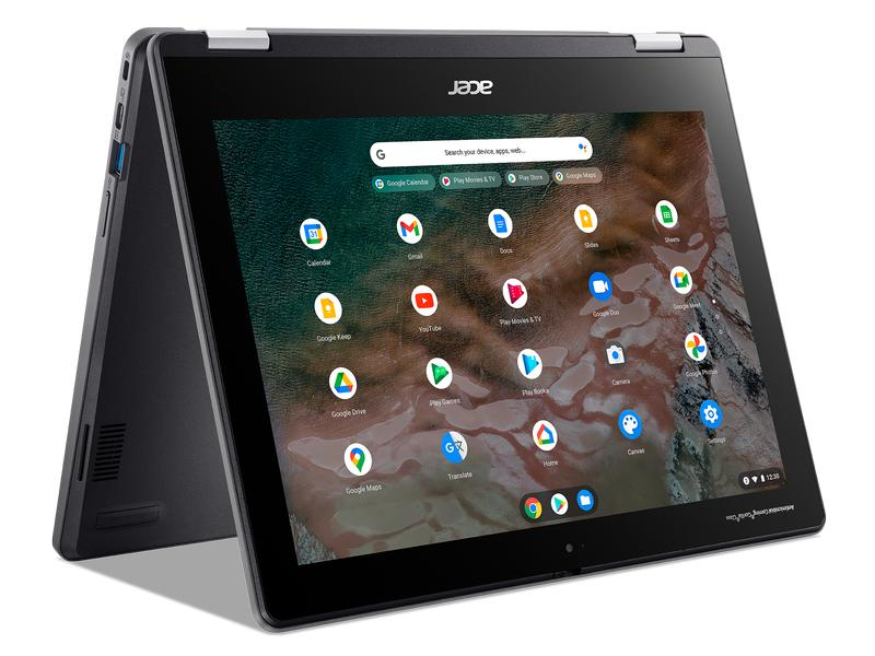 Acer Chromebook Spin 512 (R853TNA-C2PP), Prozessortyp: Intel Celeron N4500, Speicherkapazität Total: 64 GB, Verbauter Arbeitsspeicher: 8 GB, Betriebssystem: Chrome OS, Grafikkarte Modell: Intel UHD Graphics, Bildschirmdiagonale: 12 "