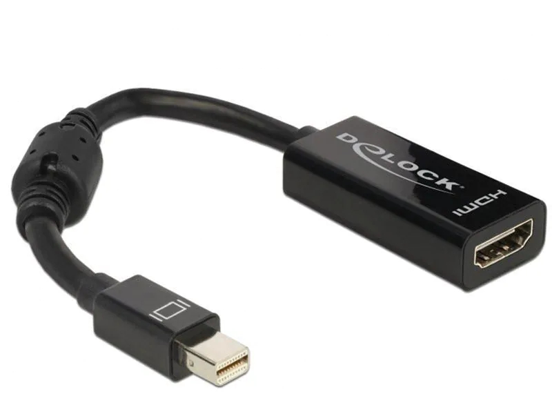 DeLock Adapter Mini-DisplayPort - HDMI, Typ: Adapter, Videoanschluss Seite A: Mini-DisplayPort, Videoanschluss Seite B: HDMI