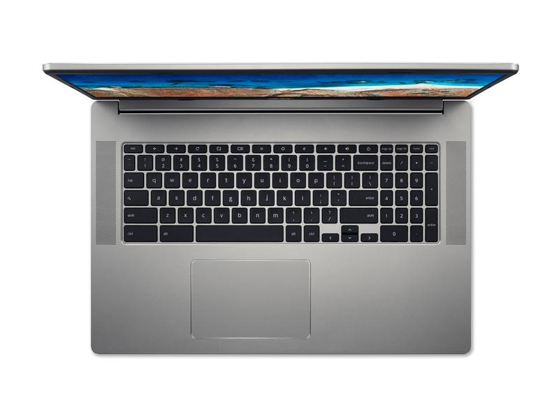 Acer Chromebook 317 (CB317-1H-P8GW), Prozessortyp: Intel Pentium Silver N6000, Speicherkapazität Total: 64 GB, Verbauter Arbeitsspeicher: 8 GB, Betriebssystem: Chrome OS, Grafikkarte Modell: Intel UHD Graphics, Bildschirmdiagonale: 17.3 "