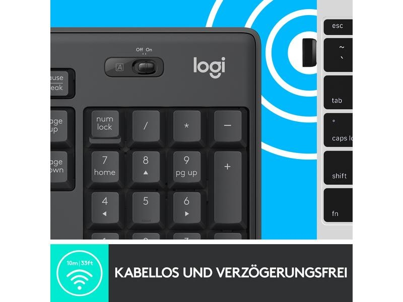 Logitech Tastatur-Maus-Set MK295 Graphite PAN