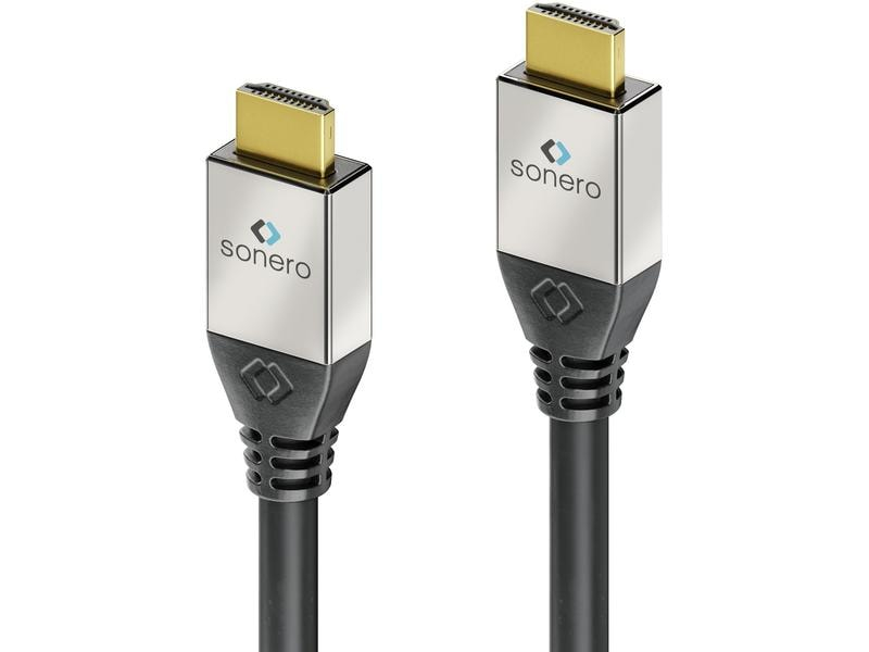 sonero Kabel Premium HDMI - HDMI, 3 m, Kabeltyp: Anschlusskabel, Videoanschluss Seite A: HDMI, Videoanschluss Seite B: HDMI, Detailfarbe: Schwarz, Kabellänge: 3 m, Display Port Standard: Keine Angabe