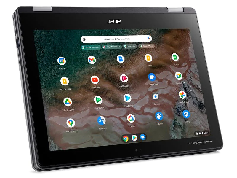 Acer Chromebook Spin 512 (R853TNA-C2PP), Prozessortyp: Intel Celeron N4500, Speicherkapazität Total: 64 GB, Verbauter Arbeitsspeicher: 8 GB, Betriebssystem: Chrome OS, Grafikkarte Modell: Intel UHD Graphics, Bildschirmdiagonale: 12 "