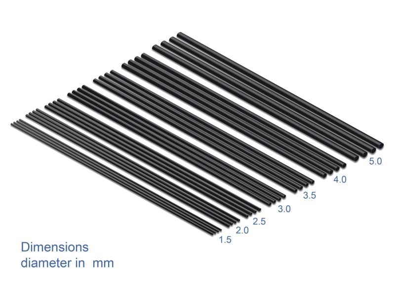 Delock Schrumpfschlauch 28er-Set, 20 cm Schwarz