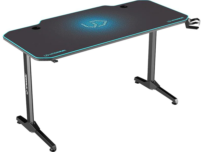 Ultradesk Gaming Tisch Frag Blau, Beleuchtung: Nein, Höhenverstellbar: Nein, Detailfarbe: Blau, Material: Stahl