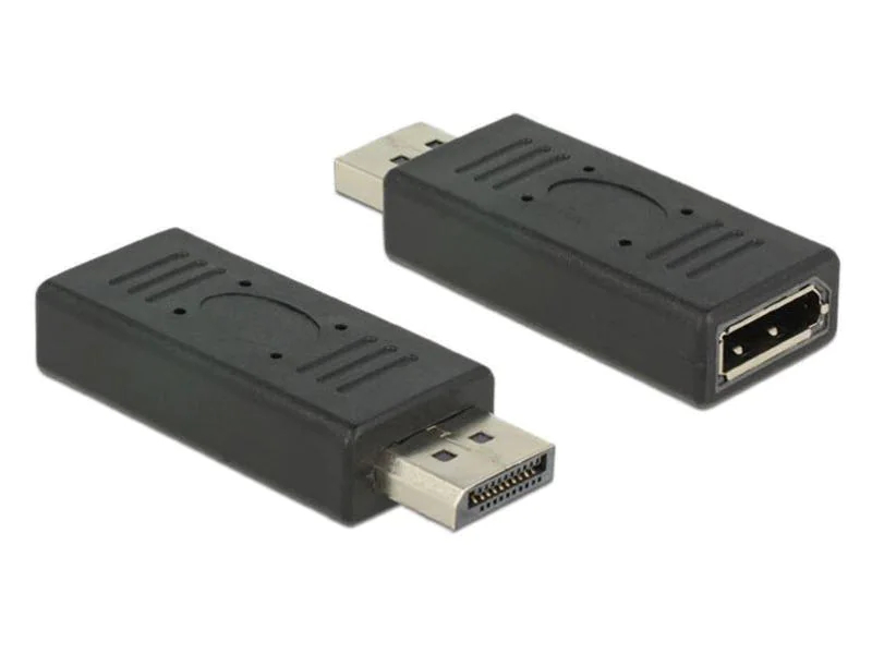 DeLock Adapter Displayport, (f-m) Portschoner, Kabeltyp: Adapter, Videoanschluss Seite A: DisplayPort, Videoanschluss Seite B: DisplayPort