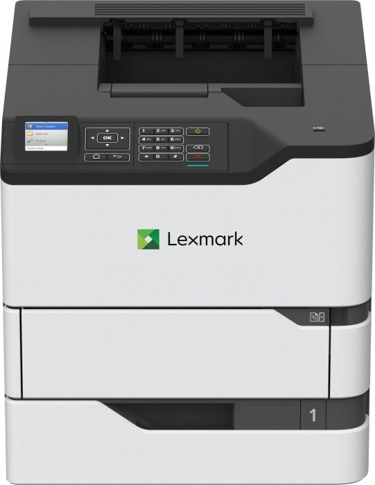 Lexmark MS821dn, Schwarzweiss Laser Drucker, A4, 52 Seiten pro Minute, Drucken, Duplex