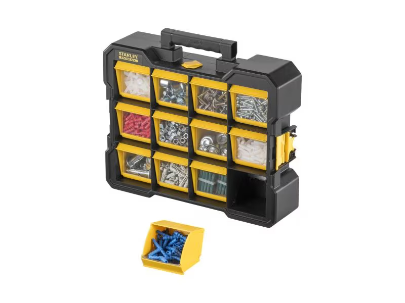 Stanley Fatmax Organizer Flip Bin Fatmax Pro 12 Fächer, leer, Produkttyp: Sortimentskasten, Anzahl Fächer: 12 ×