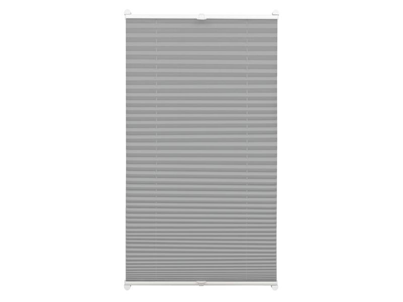 Gardinia Plissée Easyfix, blickdicht 50 x 130 cm, Grau, Gröesse Jalousie: 50 x 130 cm, Material: Polyester, Aluminium, Farbe: Grau, Jalousietyp: Plissee