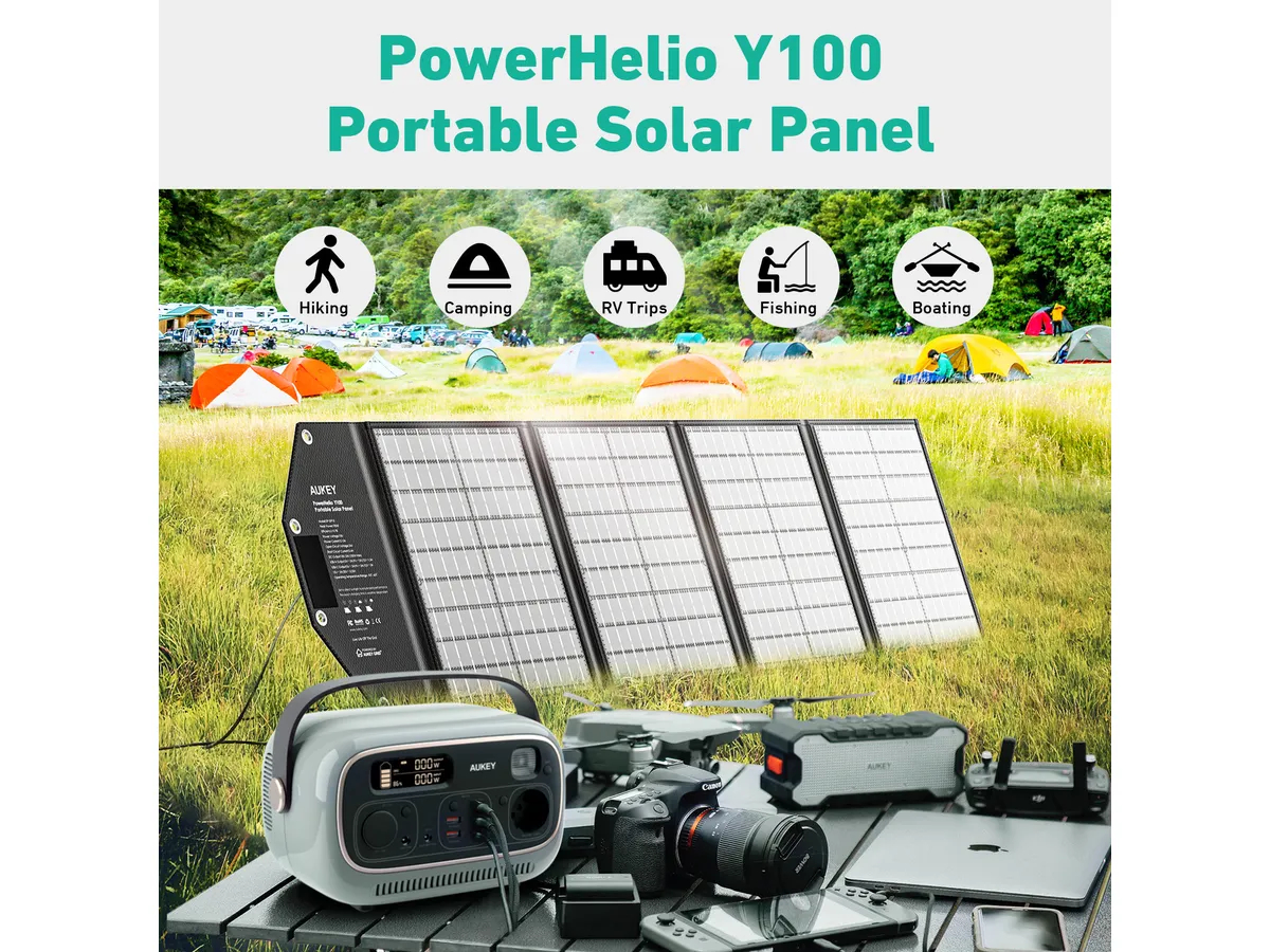 AUKEY PowerHelio Y100 (100W) SP-GP10 Portable Solar Panel