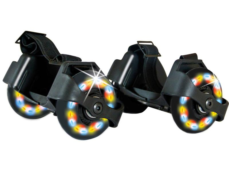 Schildkröt Funsports Rollschuhe Flashy Rollers LED, Zielgruppe: Kinder, Damen, Herren, Kugellager Norm: ABEC 5, Anzahl Rollen: 2, Verschluss: Klettverschluss, Schuhgrösse (EU): One Size, Farbe: Schwarz