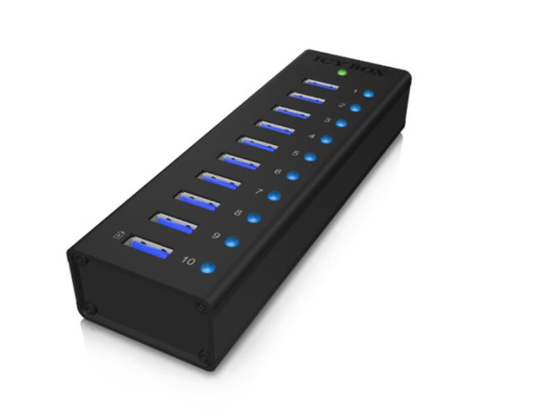 ICY BOX 10-Port USB 3.0 Hub IB-AC6110