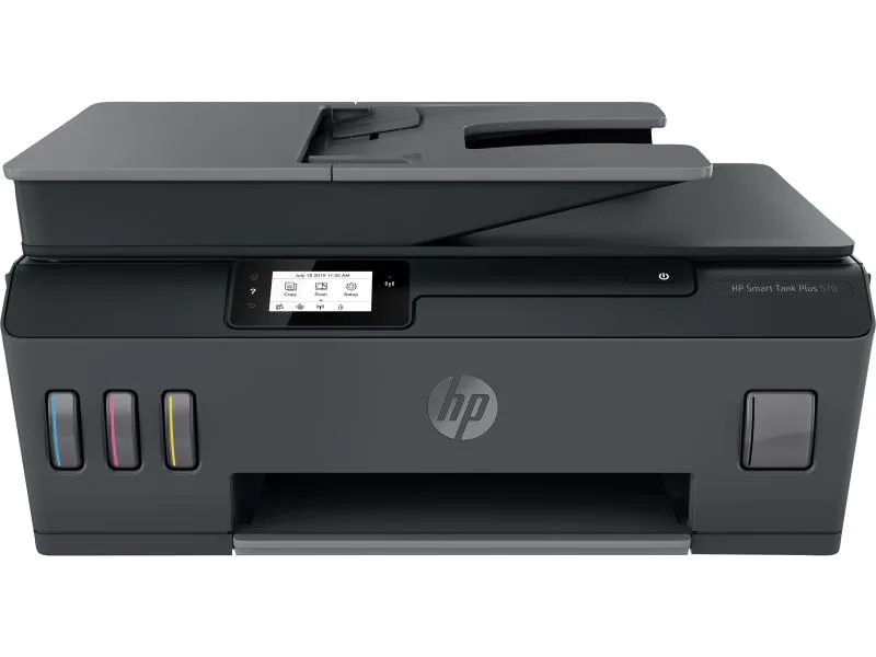 Hewlett-Packard HP Multifunktionsdrucker Smart Tank Plus 570 All-in-One, Farbe Tintenstrahl Drucker, A4, 11 Seiten pro Minute, Drucken, Scannen, Kopieren,WLAN