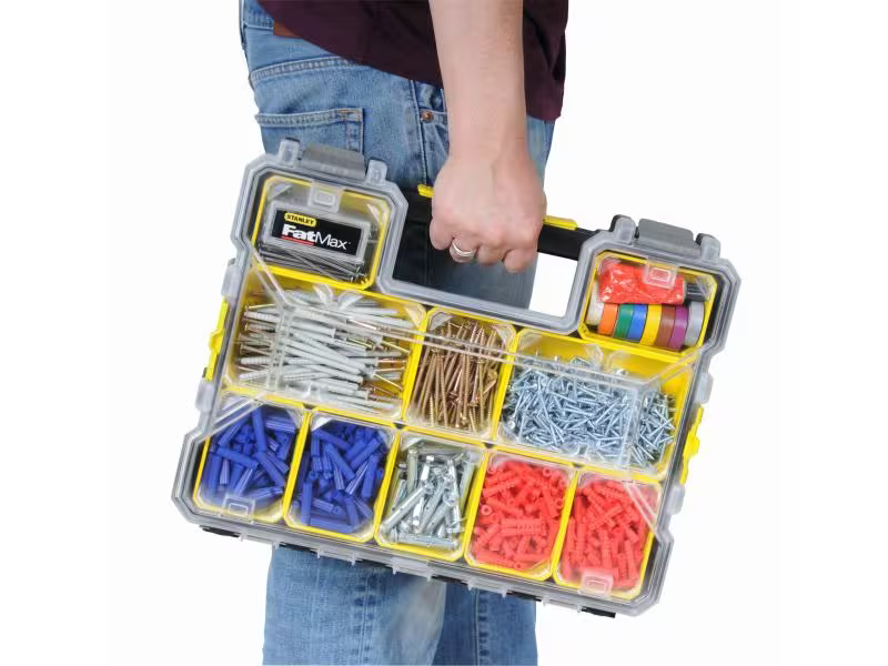 Stanley Fatmax Organizer 10 Fächer, Kunststoffschliessen, Produkttyp: Sortimentskasten, Anzahl Fächer: 10 ×