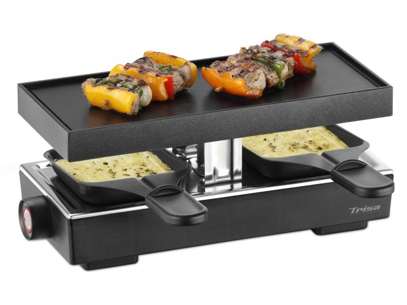 Trisa Racletteofen Style 2 Personen, Anzahl Personen: 2, Funktionen: Grill, Raclette, Connect-System: Nein, Grillplatte: Aluguss, Pfännchenablage: Nein