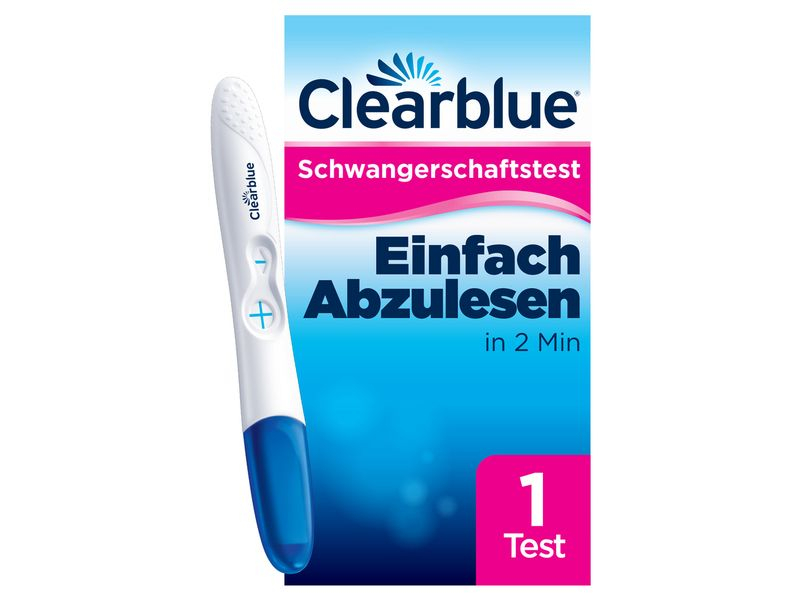 Clearblue Schwangerschaftstest mit verfärbender Spitze