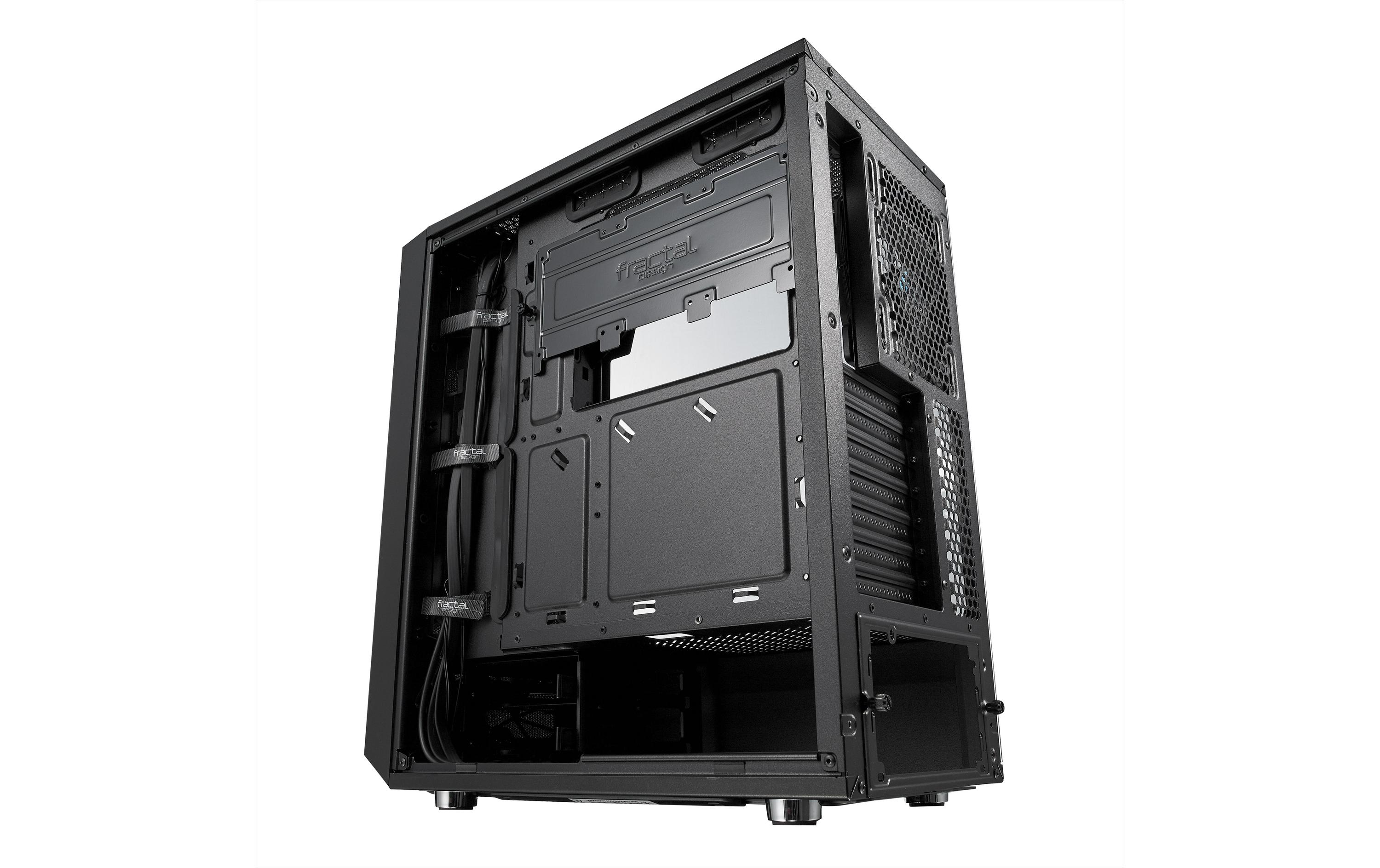 Fractal Design PC-Gehäuse Meshify C TG Schwarz, Unterstützte Mainboards: Micro-ATX, ITX, ATX, Gehäuse Bauart: Mid-Tower, Detailfarbe: Schwarz, Anzahl Lüfterplätze: 7, Sichtfenster: Ja, Netzteil vorinstalliert: Nein