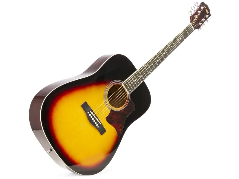 MAX Westerngitarre SoloJam Set Sunburst, Ausführung: Rechtshänder, Decke: Linde, Griffbrett: Palisander, Saitenanzahl: 6-Saiter, Mensur: 4/4 / 63 - 65 cm