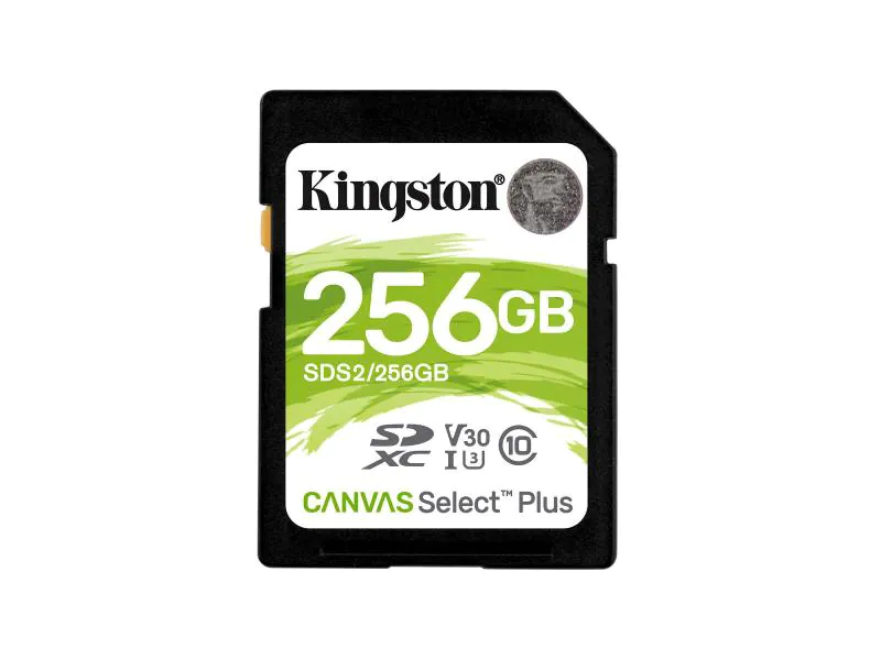 Kingston SDXC-Karte Canvas Select Plus UHS-I 256 GB, Speicherkartentyp: SDXC, Speicherkapazität: 256 GB, Geschwindigkeitsklasse: UHS-I, Lesegeschwindigkeit max.: 100 MB/s, Schreibgeschwindigkeit max.: 85 MB/s, Speicherkartenadapter: Kein Adapter