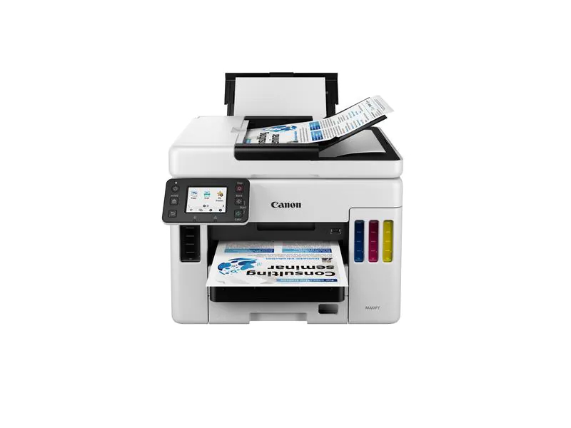 Canon Multifunktionsdrucker MAXIFY GX7050, Druckertyp: Farbig, Drucktechnik: Tintenstrahl, Total Fassungsvermögen Papierzuführungen: 600 Seiten, Mobildruck: Ja, Anzahl Papierzuführungen (maximal): 3, Druckgeschwindigkeit (farbig): 15.5 ppm