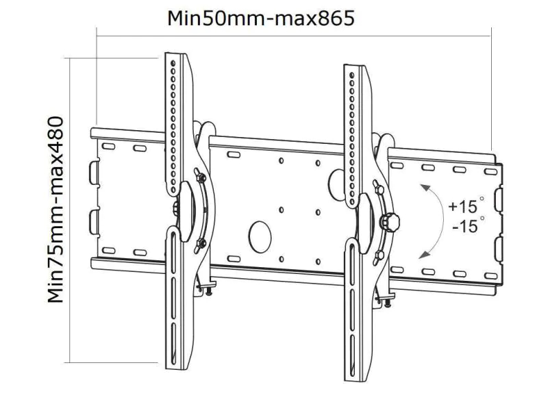 PLASMA-W200 32-60" NewStar Flatscreen Wall Mount (tiltable) Silver