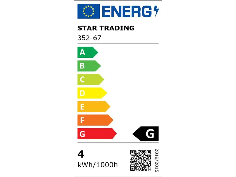 Star Trading Lampe 4 W (40 W) E27 Warmweiss, Lampensockel: E27, Lampenform: Kolbenform, Lichtstärke: 250 lm, Dimmbar: Ja, Zusätzliche Ausstattung: Keine, Leuchtmittel Technologie: LED