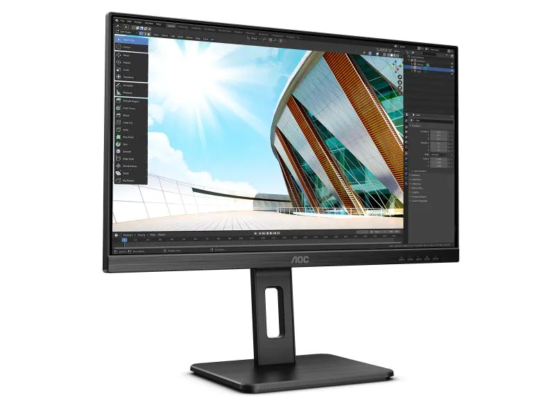 27" IPS Monitor, 3840x2160 60Hz, 1x Displayport, 2x HDMI, 4x USB 3.2, 4ms, Speakers, 150mm höhenverstellbar, pivot