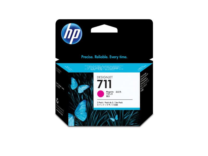 HP 711 | Combopack 3er Set HP Tintenpatronen, magenta