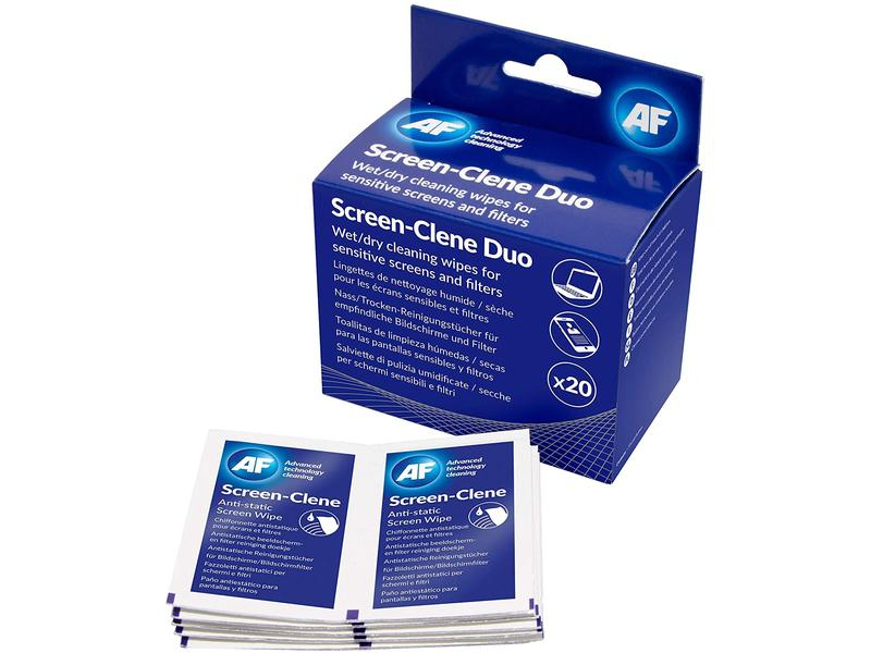 AF Reinigungsmaterial Bildschirmreiniger Screen-Clene-Duo je 20 Stück, Produkttyp: Bildschirmreinigung