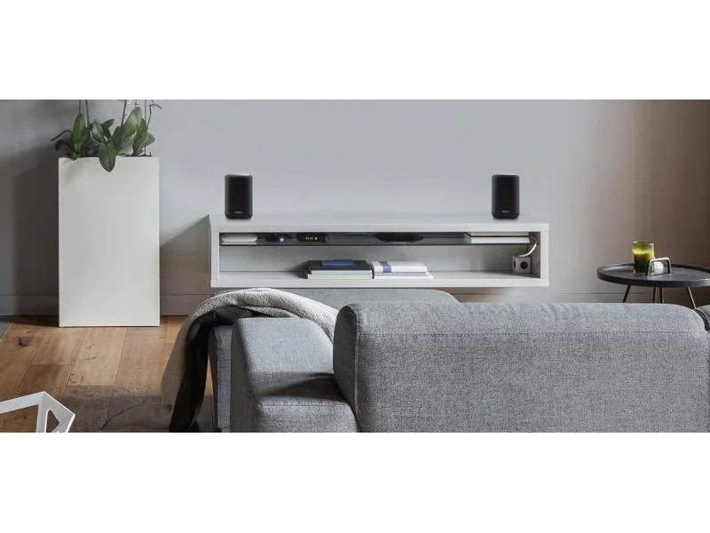 Denon Lautsprecher Home 150, Typ: Lautsprecher, Radio Tuner: Internetradio (TuneIn), Verbindungsmöglichkeiten: 3,5 mm Klinke, AirPlay 2, Bluetooth, USB, WLAN, Ausstattung: Bluetooth, HiRes-Audio, AirPlay 2, Heos, Farbe: Schwarz, System-Kompatibilität: G