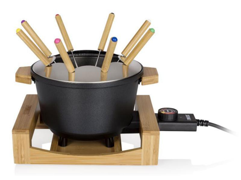 Princess Fondue-Set All-in-One Pure, Betriebsart: Netzbetrieb, Anzahl Personen: 8, Farbe: Schwarz; Braun, Fondue Variante: Fondue Chinoise; Käsefondue; Fondue Bourguignonne; Schokoladenfondue