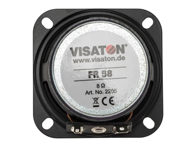 Visaton HiFi-Breitbandlautsprecher FR 58, 8 Ohm, 5.8 cm (2.3"), 10 W Nenn, 12 W Musik, 120-20000 Hz,