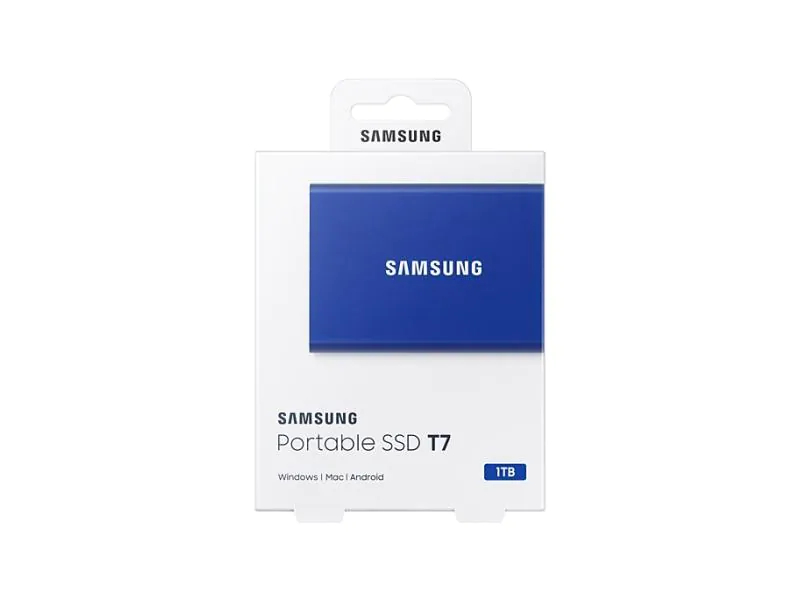 SAMSUNG MEMORY SSD Portable T7 1TB MU-PC1T0H/WW USB 3.1 Gen. 2 Indigo Blue