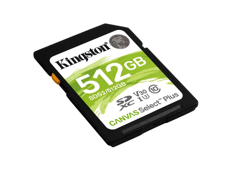 Kingston SDXC-Karte Canvas Select Plus UHS-I 512 GB, Speicherkartentyp: SDXC, Speicherkapazität: 512 GB, Geschwindigkeitsklasse: UHS-I, Lesegeschwindigkeit max.: 100 MB/s, Schreibgeschwindigkeit max.: 85 MB/s, Speicherkartenadapter: Kein Adapter