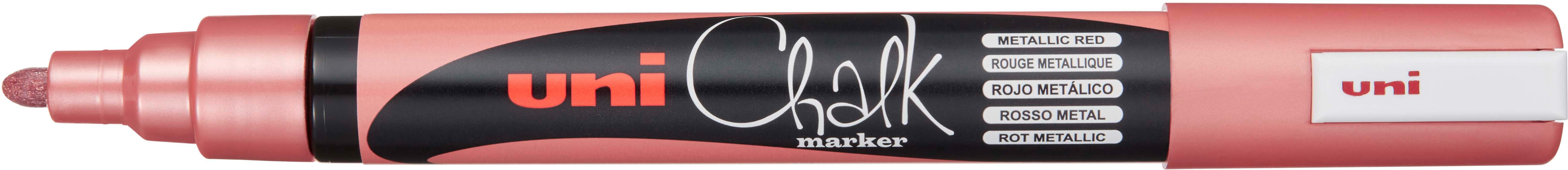 UNI-BALL Chalk Marker 1.8-2.5mm PWE-5M METALLIC RED Metallic rot