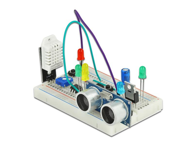 Delock Breadboard 170 Kontakte transparent, Zubehörtyp: Breadboard