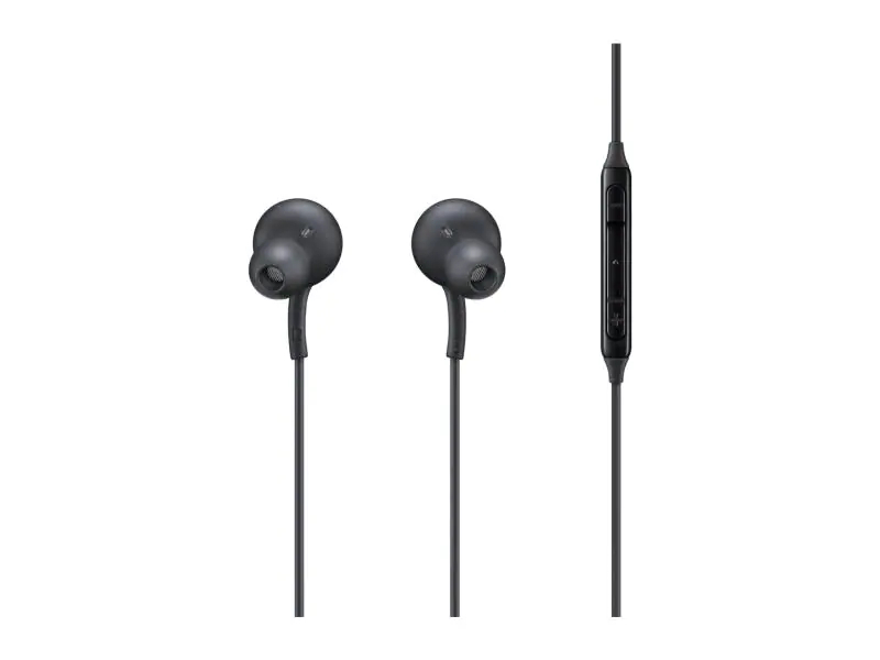 Samsung USB Type-C In-Ear-Kopfhörer EO-IC100, Verbindungsmöglichkeiten: USB Typ-C, Farbe: Schwarz, Impedanz: 32 ?, Kopfhörer Trageform: In-Ear, Kopfhörer Bauform: Halboffen, Einsatzbereich: Lifestyle, Kopfhörer Ausstattung: Inline-Fernbedienung; Anru