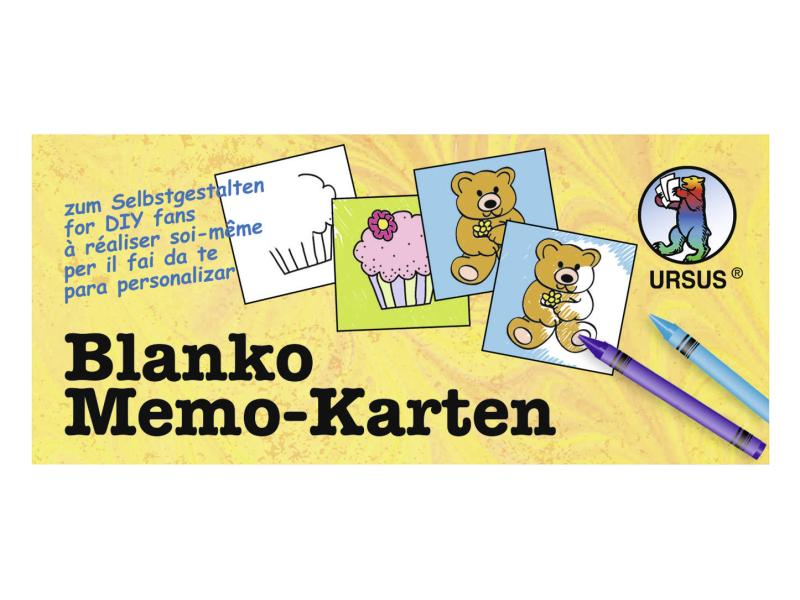 URSUS Papp-Karte Memo 60 Stück, Verpackungseinheit: 60 Stück, Form: Rechteck, Papp-Art: Papp-Karte