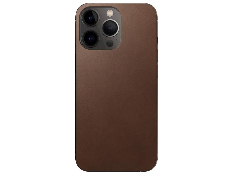 Nomad Leather Skin iPhone 13 Pro Max Braun, Fallsicher: Nein, Kompatible Hersteller: Apple, Detailfarbe: Braun, Mobiltelefon Kompatibilität: iPhone 13 Pro Max, Material: Leder, Zusatzfächer: Nein