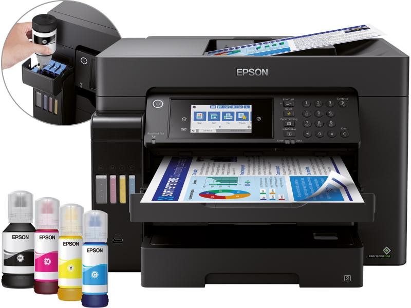 Epson EcoTank ET-16600, Farbe Tintenstrahl Drucker, A3, 32 Seiten pro Minute, Drucken, Scannen, Kopieren, Fax, Duplex und WLAN