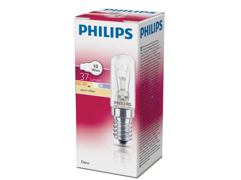 Philips Professional Lampe Deco E14 10W 240 V T17 klar, Energieeffizienzklasse EnEV 2020: Keine, Lampensockel: E14, Dimmbar: dimmbar, Leuchtmittel Technologie: Konventionell, Lichtstärke: 37 lm, Geeignet für: Hochvolt